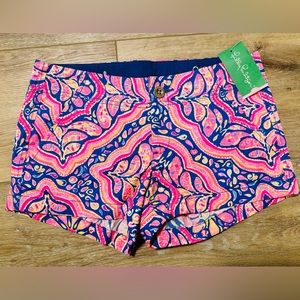 Lilly Pulitzer NWOT Pink & Navy Paisley Print Women’s Shorts